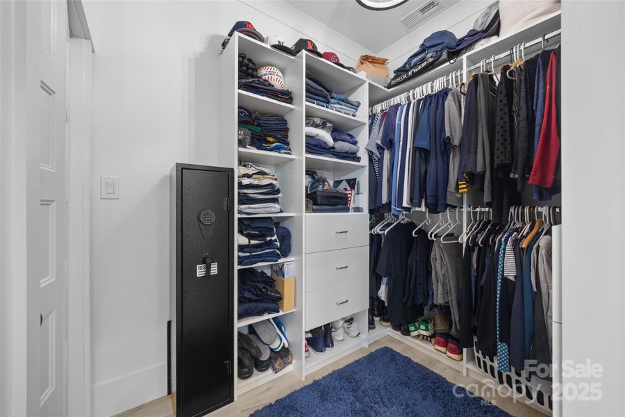 built in primary closet