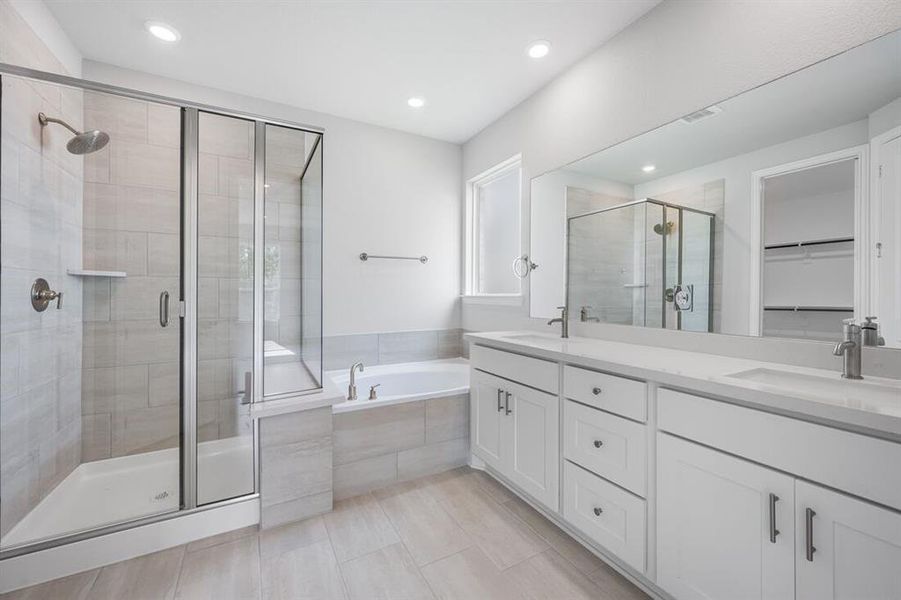 Furnished interior view inside a new home in Cross Creek Meadows 55s, Celina (Image 7). Furnished interior view inside a new home in Cross Creek Meadows 55s, Celina (Image 7).