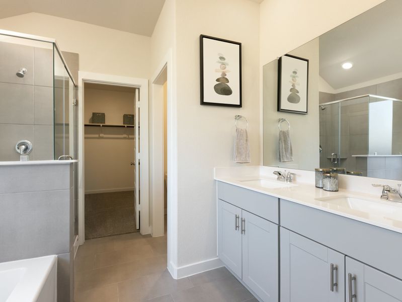 Furnished interior view inside a new home in Riviera Pines - Premier Series, Huffman (Image 8). Furnished interior view inside a new home in Riviera Pines - Premier Series, Huffman (Image 8).