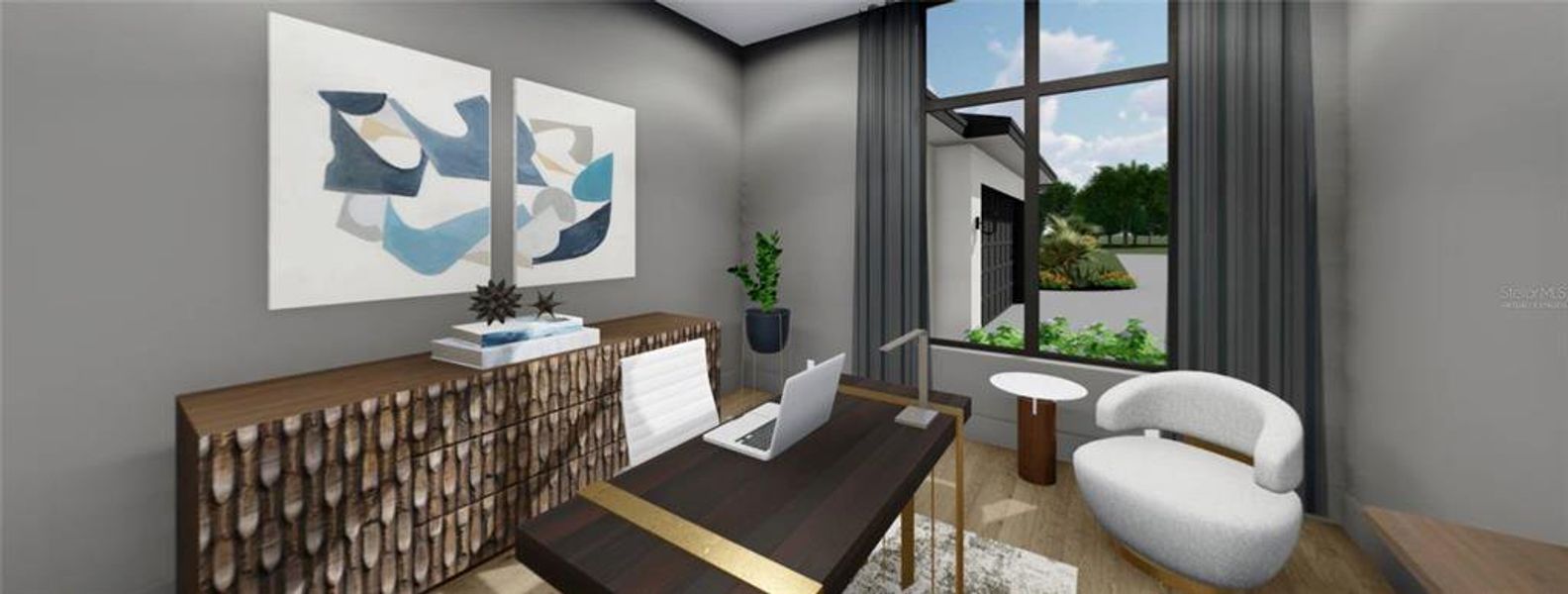 Furnished interior view inside a new home in , Orlando (Image 7).