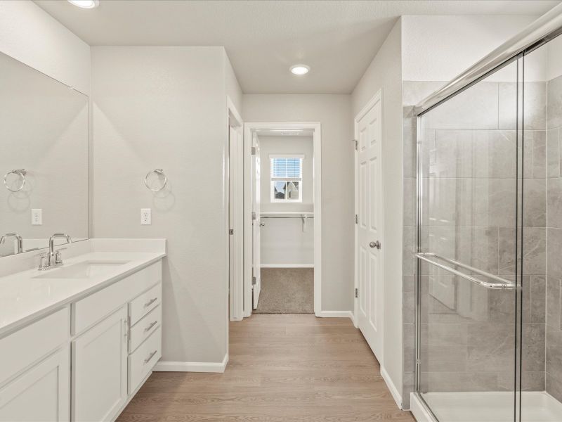 The Monarch floorplan interior image taken at a Meritage Homes community in Colorado Springs.