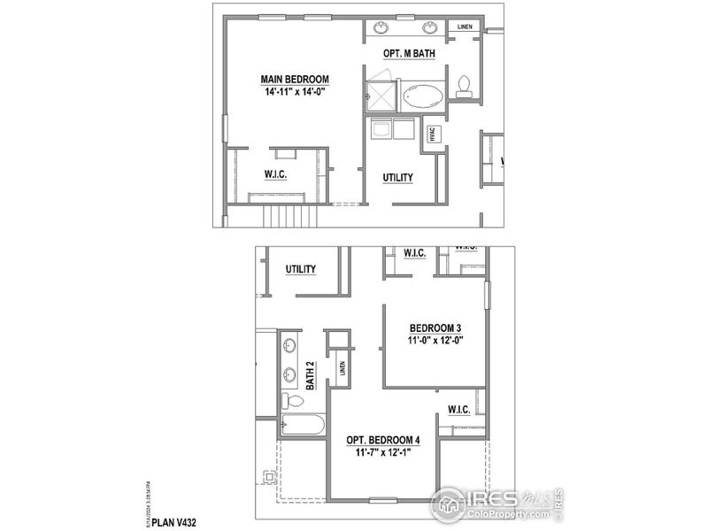 2D floor plan layout of this home in Barefoot Lakes, Longmont, CO (Image 5).