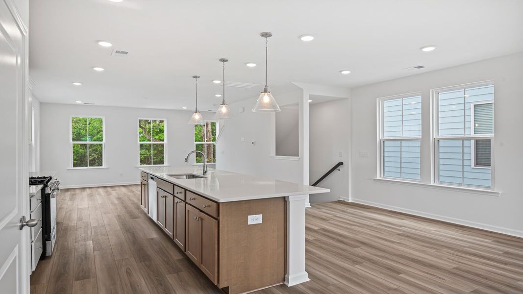 Furnished interior view inside a new home in Park Circle Townhomes, North Charleston (Image 9).