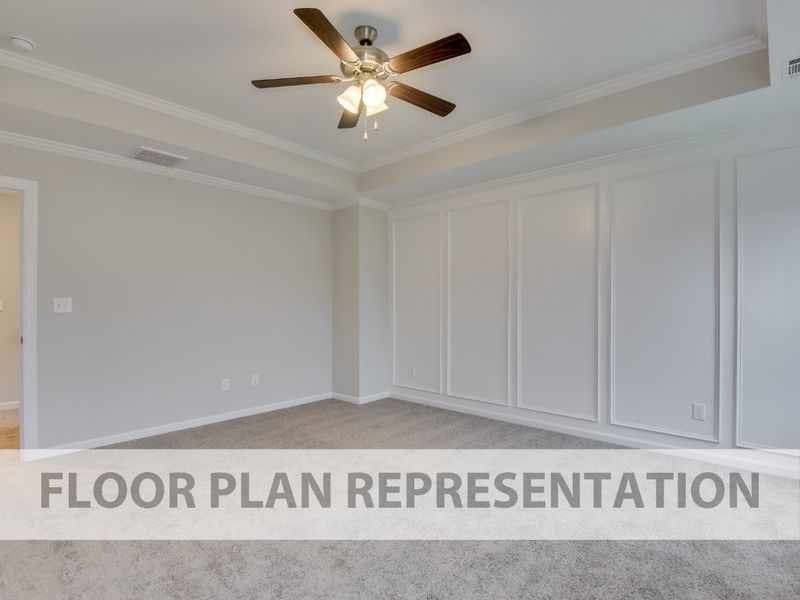 Primary Bedroom with Accent Wall Floorplan Representation Photo 2 | The Fairport II Plan