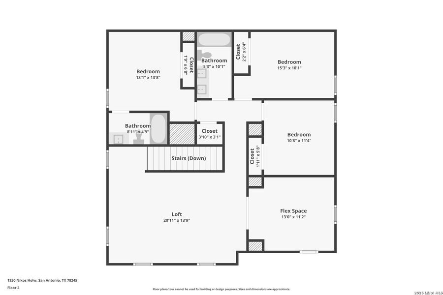 2D floor plan layout of this home in Arcadia Ridge - Premier Series, San Antonio, TX (Image 5).