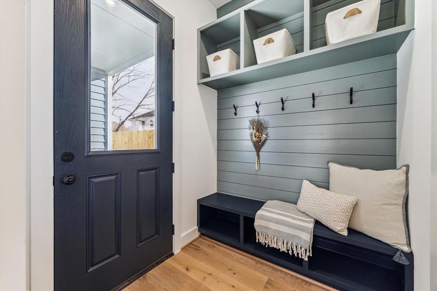 Lovely and functional mud room straight from the garage/covered patio entrance.