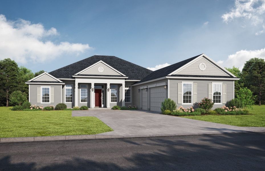 Representative exterior photo of a completed home built from the Deercreek II by SEDA New Homes in Sandy Bluff, Yulee, FL (Image 4).