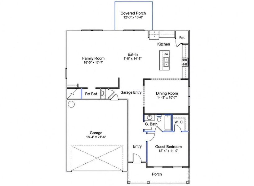 2D floor plan layout of this home in Clairmont, Charlotte, NC (Image 3). 2D floor plan layout of this home in Clairmont, Charlotte, NC (Image 3).