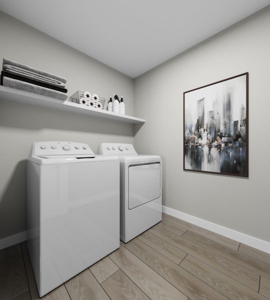 Furnished interior in a model home at Lake Bluff in Greeley (Image 13).