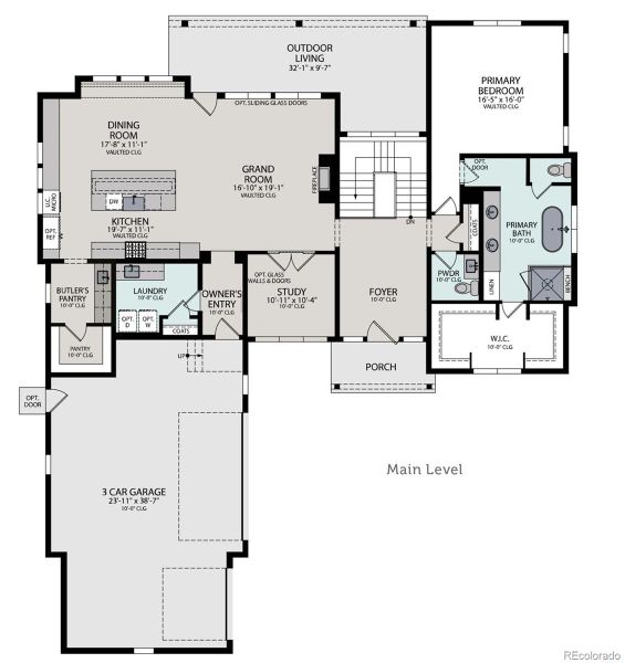 Main level plan.