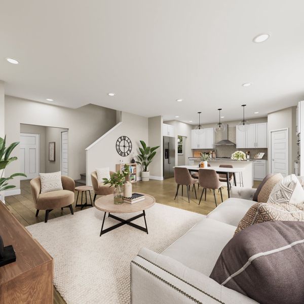 Representative furnished interior of a home built from the Peak by Taylor Morrison in Sugar Creek Alpine Collection, Loveland (Image 5).