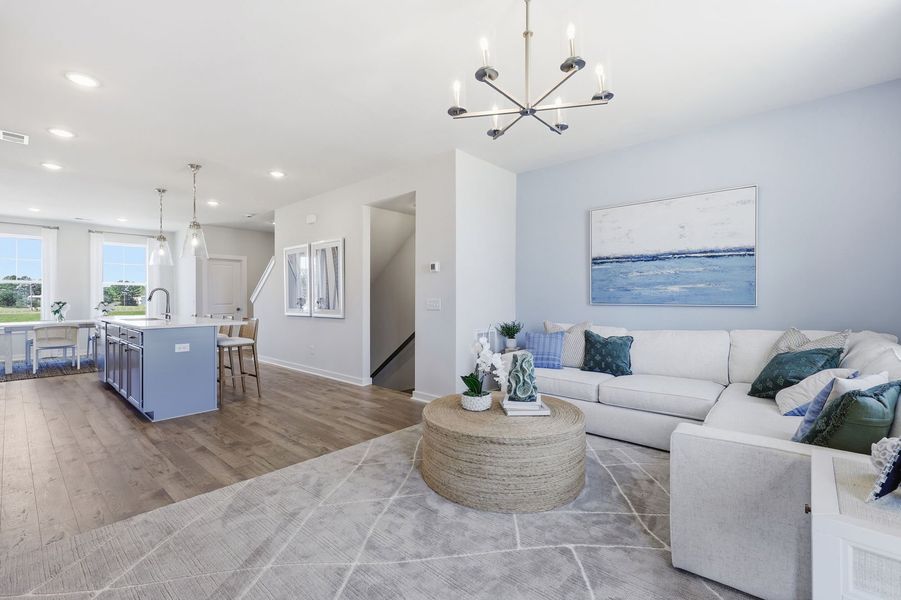 Family Room, Kitchen, and Dining Area