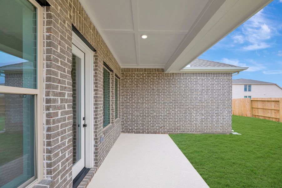 Exterior details and patio area of a home in Escondido - Retreat Collection, Magnolia (Image 4). Exterior details and patio area of a home in Escondido - Retreat Collection, Magnolia (Image 4).