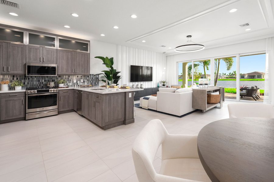 Representative furnished interior of a home built from the Dorado by GL Homes in Apex at Avenir, Palm Beach Gardens (Image 7).