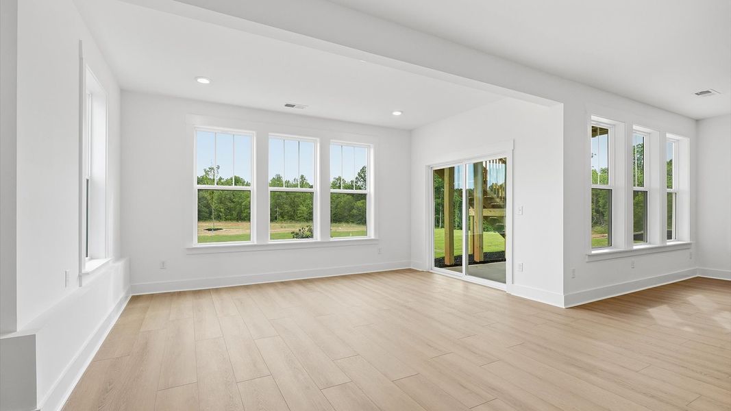 Functional basement living room offering additional room to spread out and unwind at Pinebrook