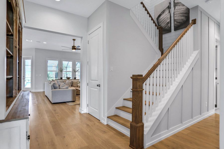Representative furnished interior of a home built from the Lola - Hidden Creek by MasterCraft Builder Group in SilverLeaf, St. Augustine (Image 23).