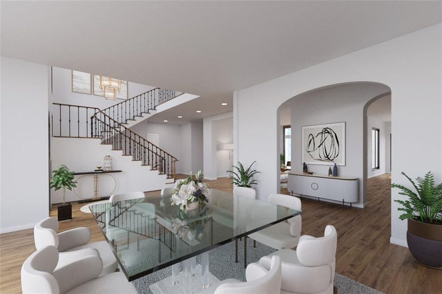 Furnished interior view inside a new home in , Johns Creek (Image 11).