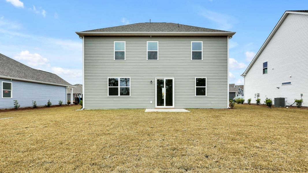 Exterior details and patio area of a home in Grayson Park, Leland (Image 3).