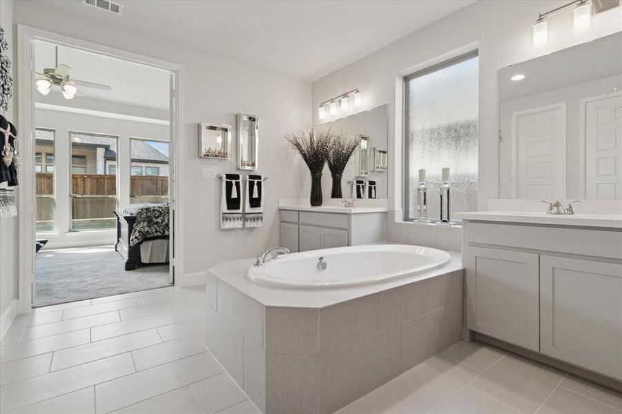 Furnished interior view inside a new home in , Little Elm (Image 27).