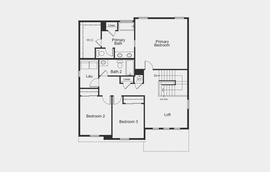 2D floor plan layout for the 1923 by KB Home in Legato, Commerce City, CO (Image 12). 2D floor plan layout for the 1923 by KB Home in Legato, Commerce City, CO (Image 12).