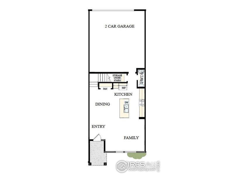 2D floor plan layout of this home in Kinston Mainstreet Townhomes, Loveland, CO (Image 4). 2D floor plan layout of this home in Kinston Mainstreet Townhomes, Loveland, CO (Image 4).