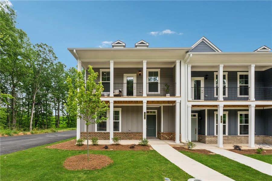 Front exterior of a new home in , Gainesville, GA, highlighting curb appeal (Image 30). Front exterior of a new home in , Gainesville, GA, highlighting curb appeal (Image 30).