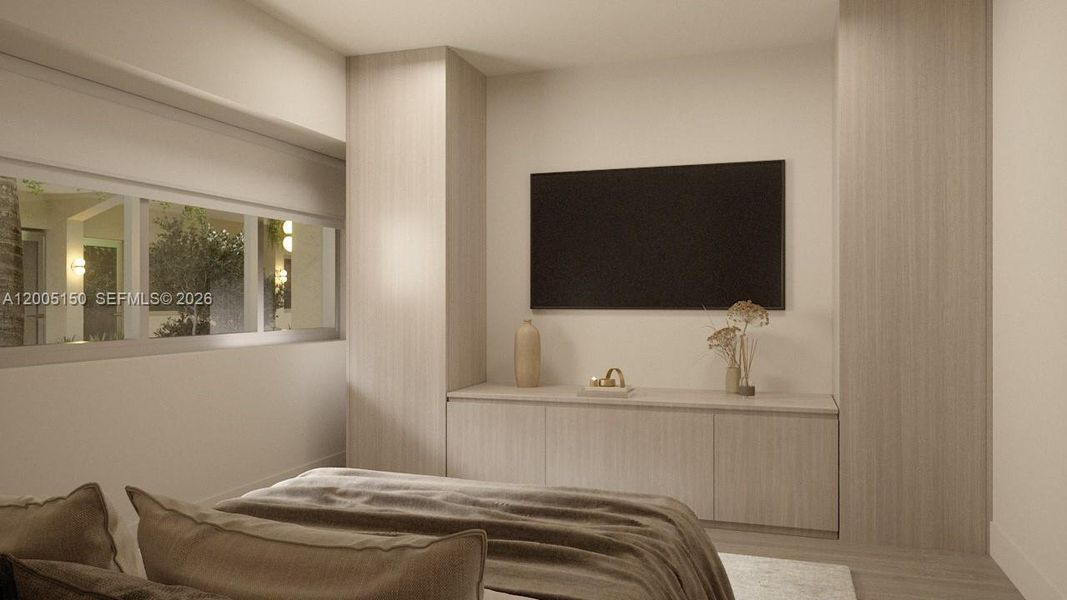 Furnished interior view inside a new home in , Miami Beach (Image 17).