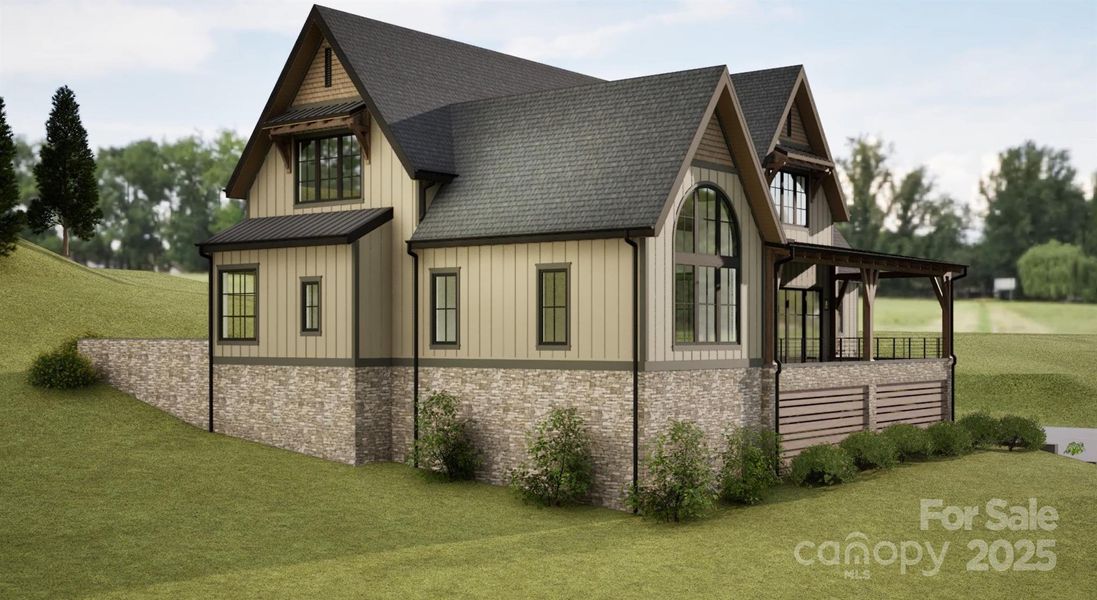 Front exterior of a new home in , Weaverville, NC, highlighting curb appeal (Image 16). Front exterior of a new home in , Weaverville, NC, highlighting curb appeal (Image 16).