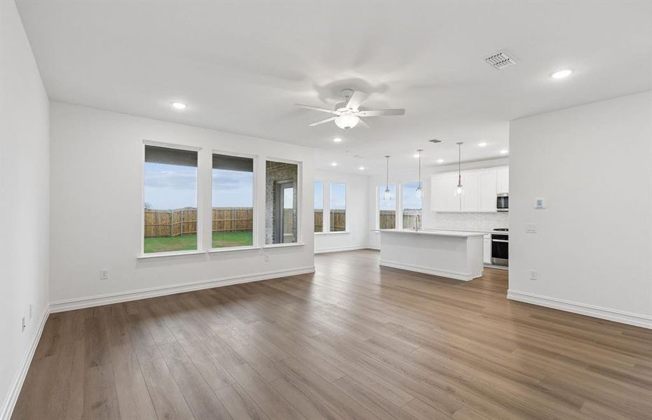 Open concept gathering room