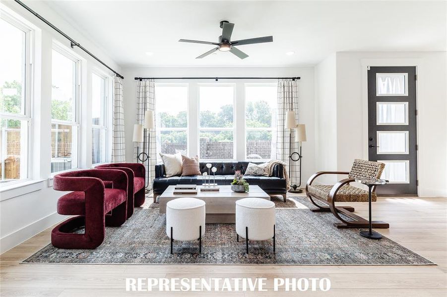 Gorgeous, light filled living spaces are plentiful in our homes in the Enclave at Chadwick Park!  REPRESENTATIVE PHOTO OF MODEL HOME