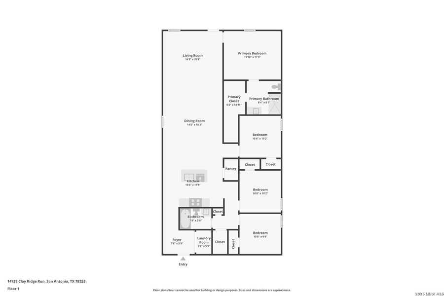 2D floor plan layout of this home in Riverstone at Westpointe, San Antonio, TX (Image 4).