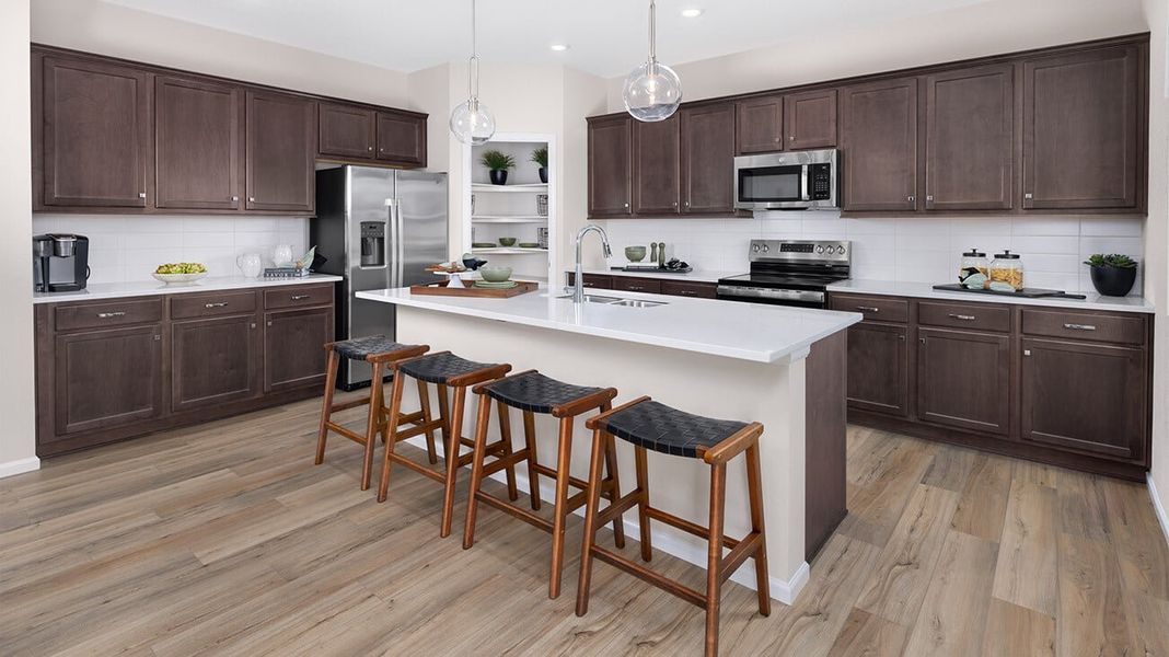 Representative furnished interior of a home built from the 3502 by Risewell Homes in The Cottages Collection at Ridgeline Vista, Brighton (Image 5).