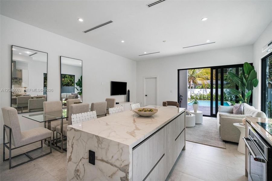 Furnished interior view inside a new home in , Miami (Image 10).