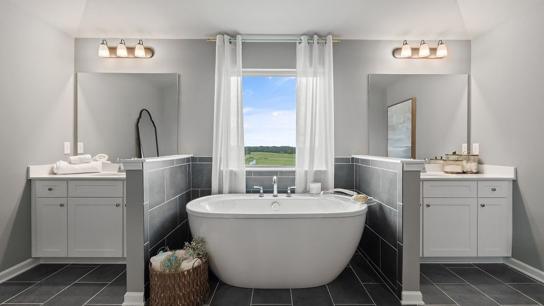 Representative furnished interior of a home built from the Rosemary II by DRB Homes in Northcroft, Loganville (Image 30).