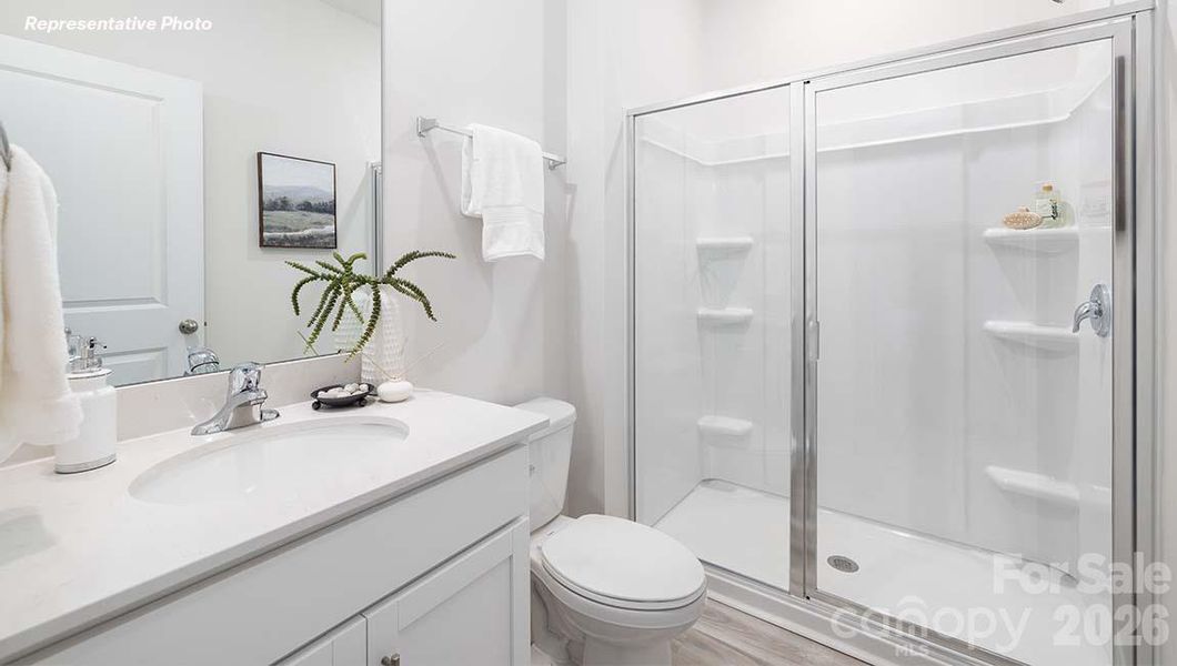 Furnished interior view inside a new home in Reedy Creek Preserve, Charlotte (Image 26).