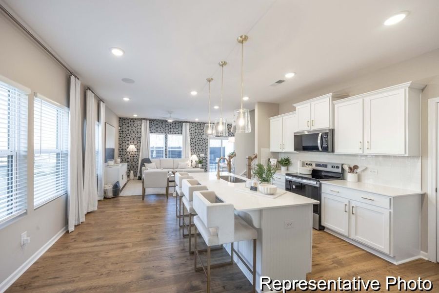 Furnished interior view inside a new home in Village Heights TH, Greensboro (Image 3).