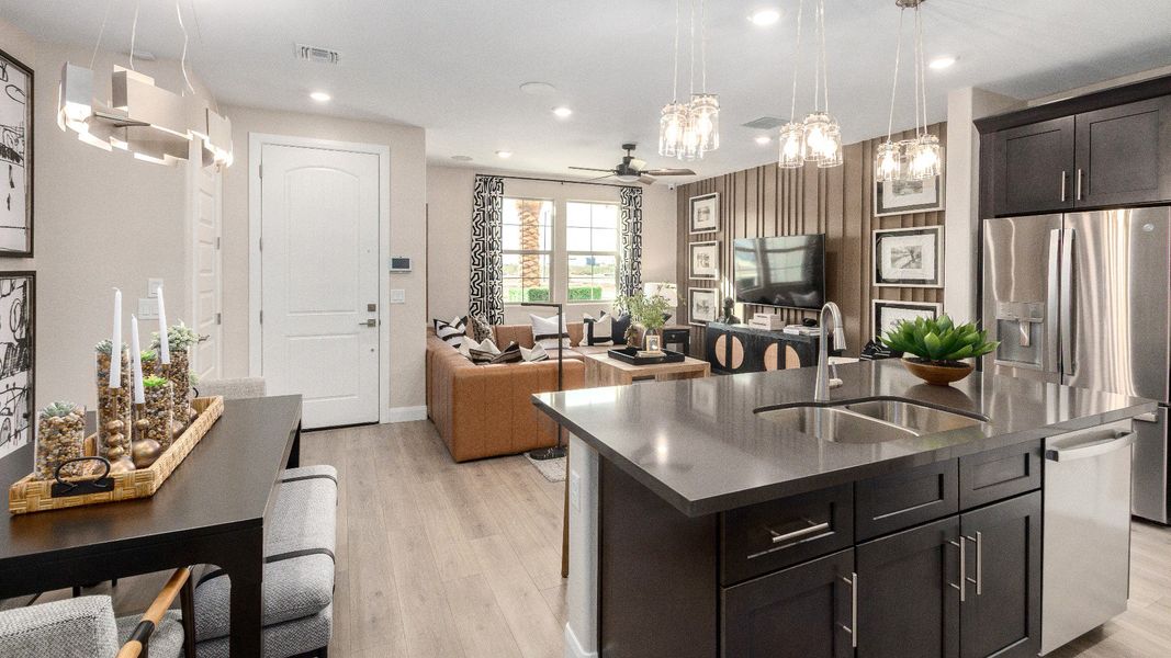 Furnished interior view inside a new home in Flora at Surprise City Center, Surprise (Image 9).