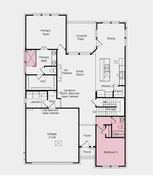 Structural options added include: Downstairs bedroom with bath, 8' doors and walk-in shower in primary bath.