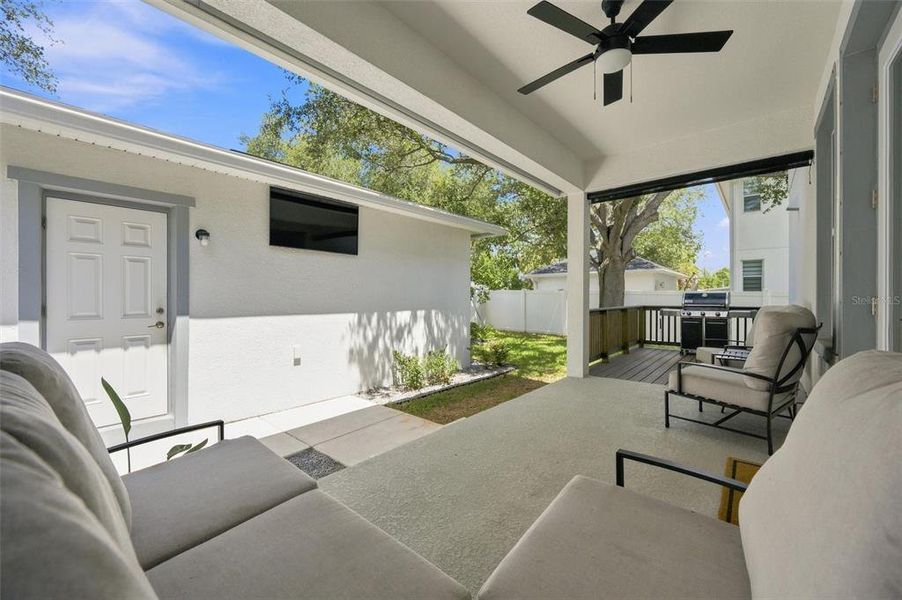 Exterior details and patio area of a home in , Tampa (Image 30). Exterior details and patio area of a home in , Tampa (Image 30).