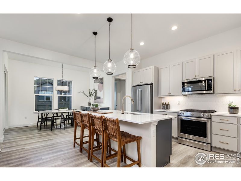 Kitchen Complete with KitchenAid Stainless Steel Appliance Package