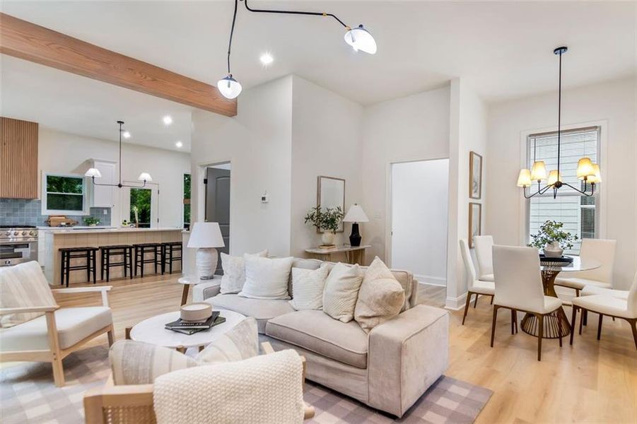 Furnished interior view inside a new home in , Atlanta (Image 9). Furnished interior view inside a new home in , Atlanta (Image 9).