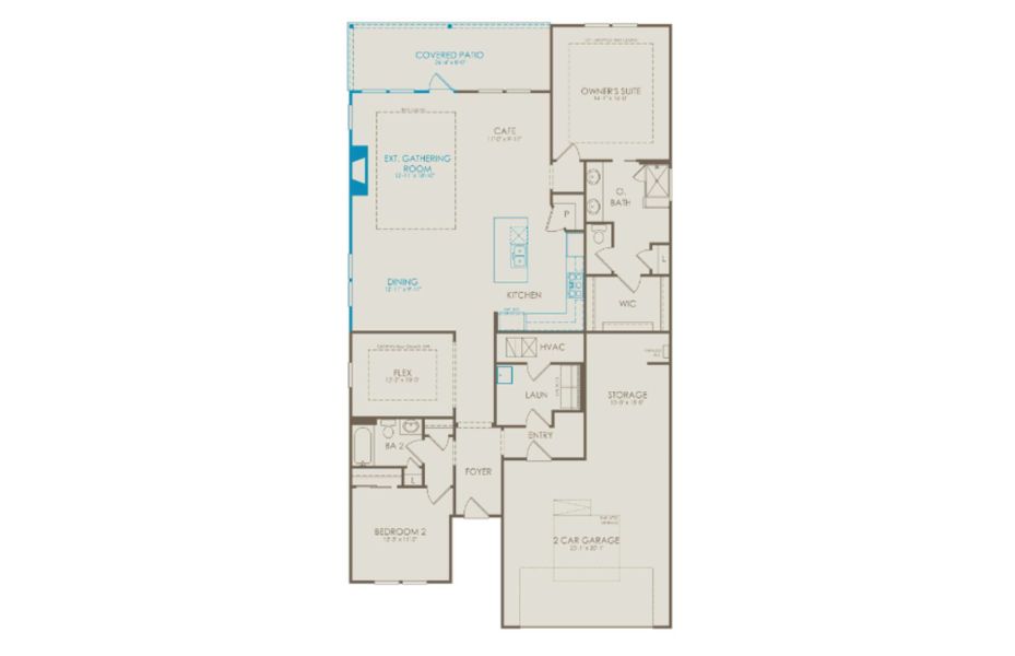 2D floor plan layout of this home in Del Webb Barton Village, Lebanon, TN (Image 3). 2D floor plan layout of this home in Del Webb Barton Village, Lebanon, TN (Image 3).