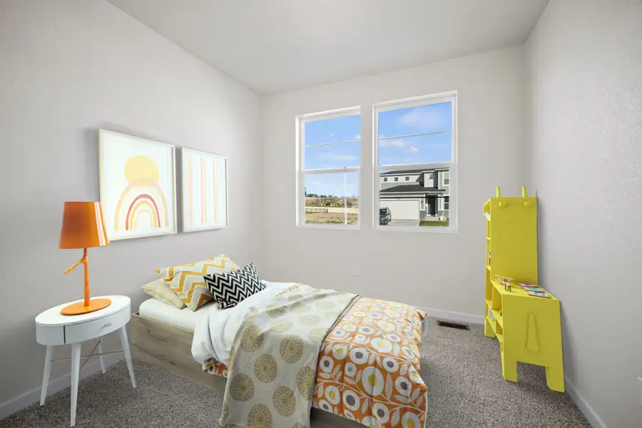 Furnished interior view inside a new home in The Trails at Aspen Ridge, Colorado Springs (Image 4).