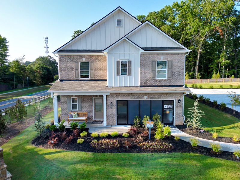 Front exterior of a new home in Trellis Park, Hampton, GA, highlighting curb appeal (Image 2).