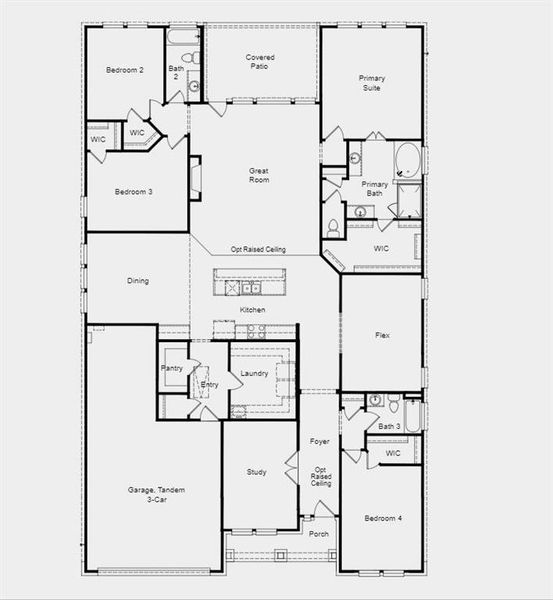 Structural options added include: Study and alternate laundry layout.