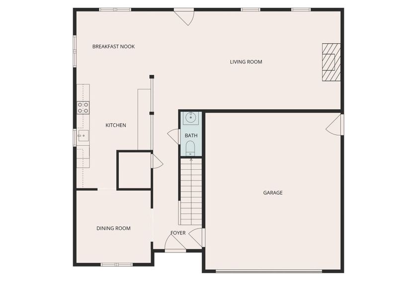 2D floor plan layout of this home in , Winston-Salem, NC (Image 5).