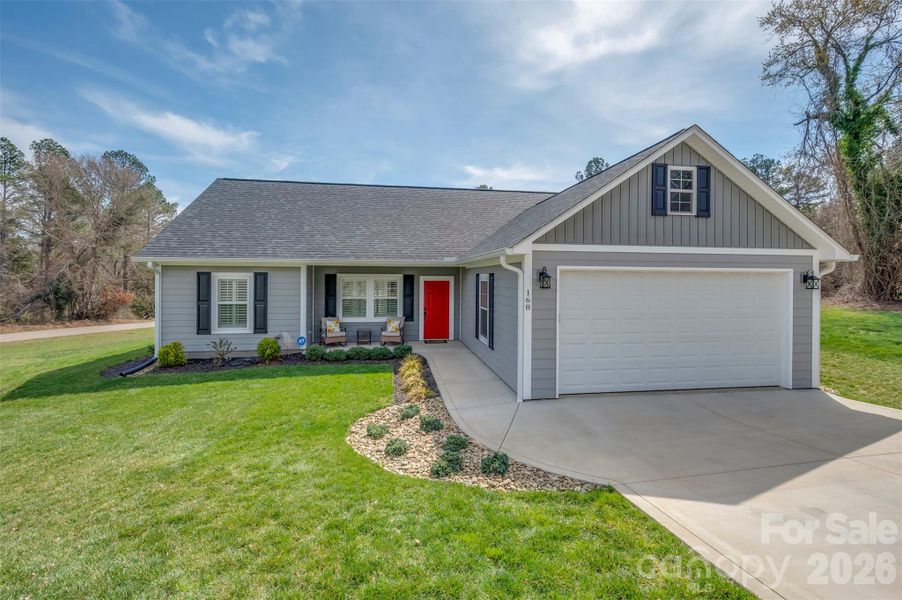 Front exterior of a new home in , Forest City, NC, highlighting curb appeal (Image 2). Front exterior of a new home in , Forest City, NC, highlighting curb appeal (Image 2).