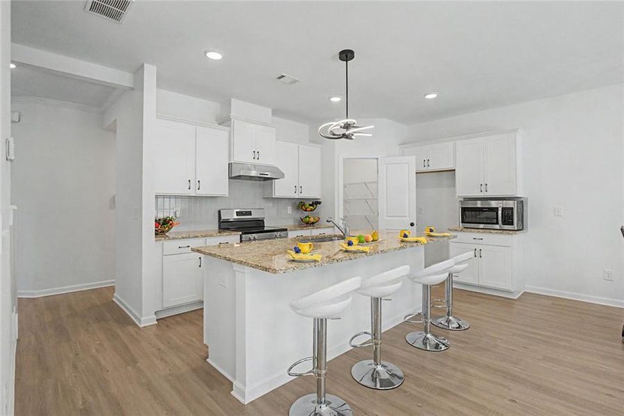 Furnished interior view inside a new home in , Atlanta (Image 29).