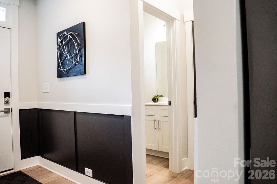 Custom paint gives this home a contemporary look.