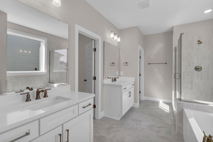 Representative furnished interior of a home built from the The Bradley by RobuckHomes in Windwater, Hampstead (Image 54).